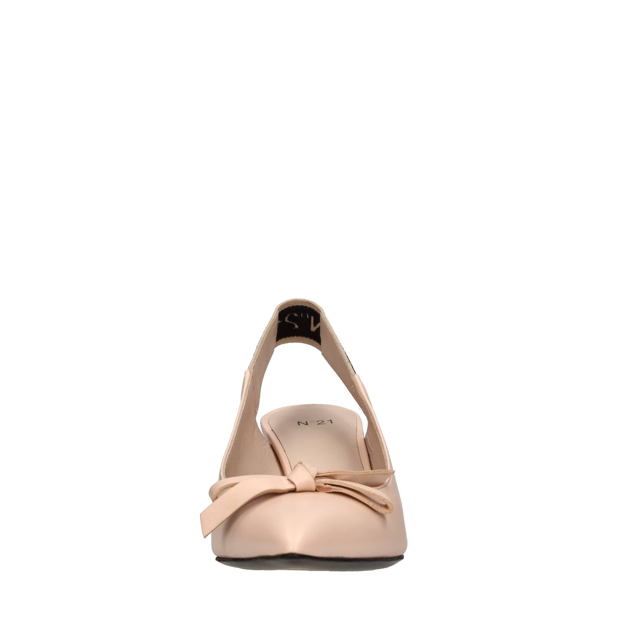 Décolleté slingback in pelle 