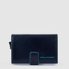 PIQUADRO Leather and Metal Credit Card Holder