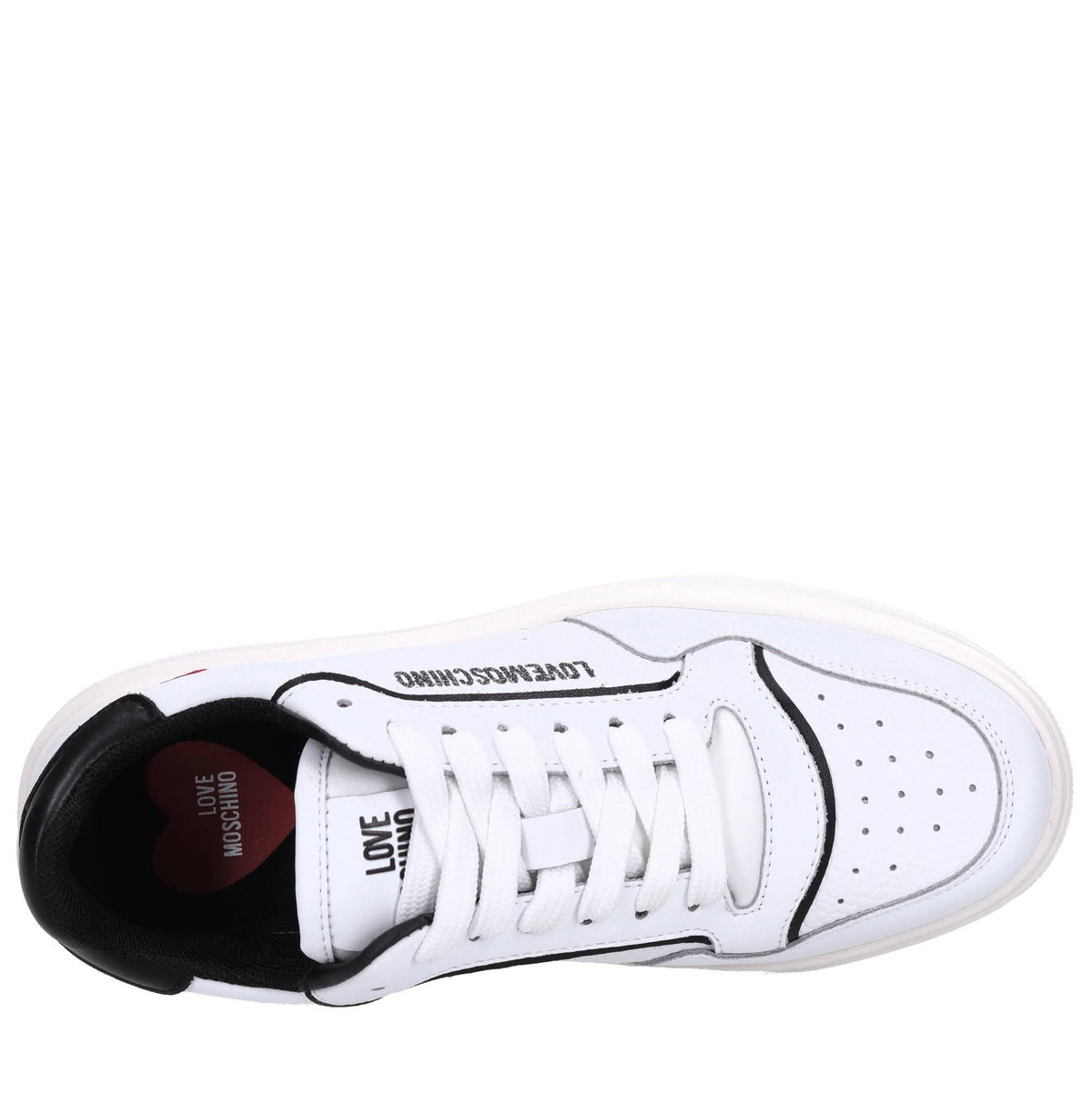 Sneakers in pelle e tessuto 
