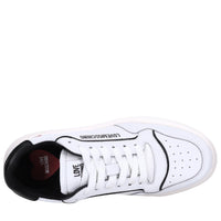 Sneakers in pelle e tessuto 