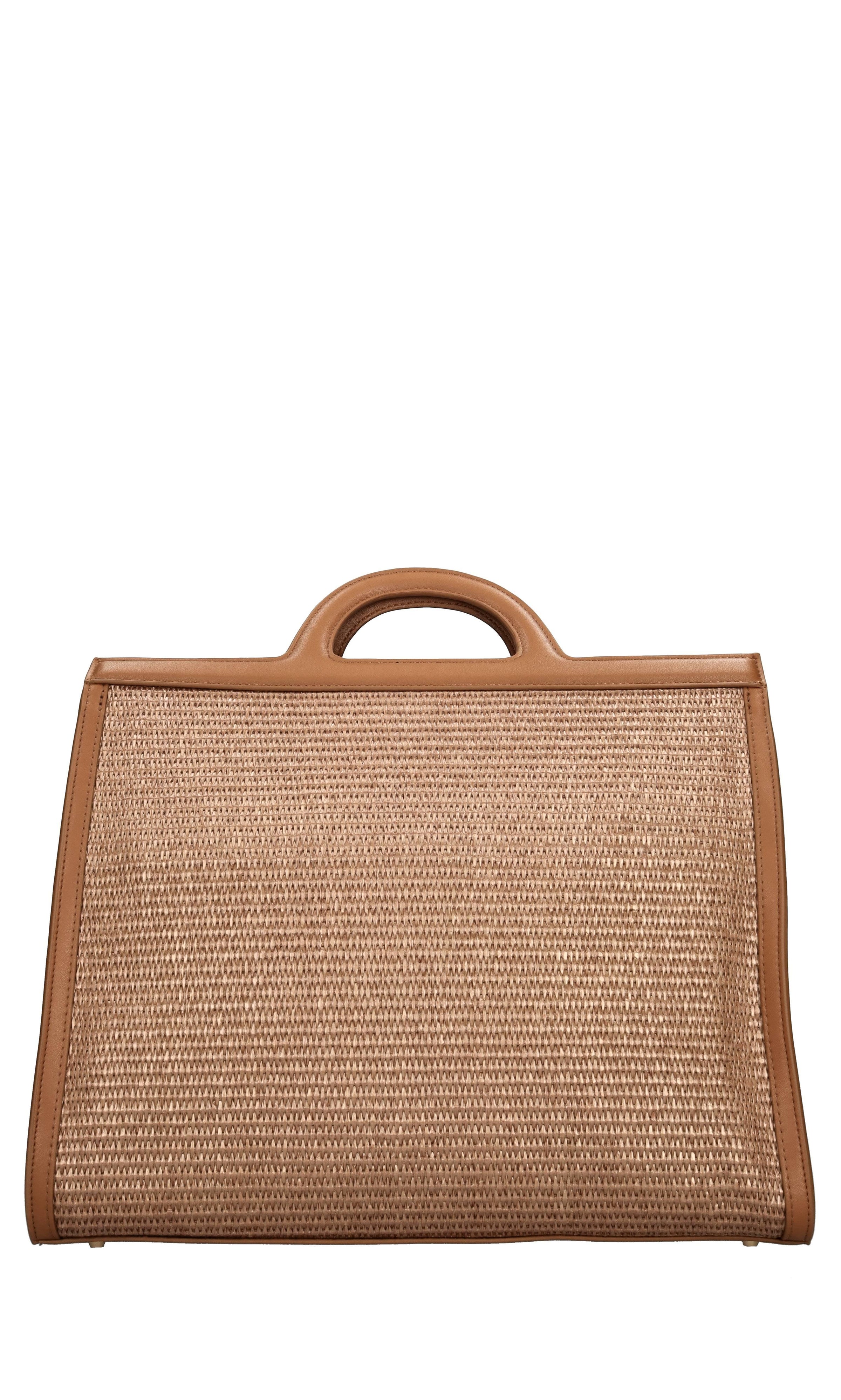 Borsa malibu in ecopelle e rafia 