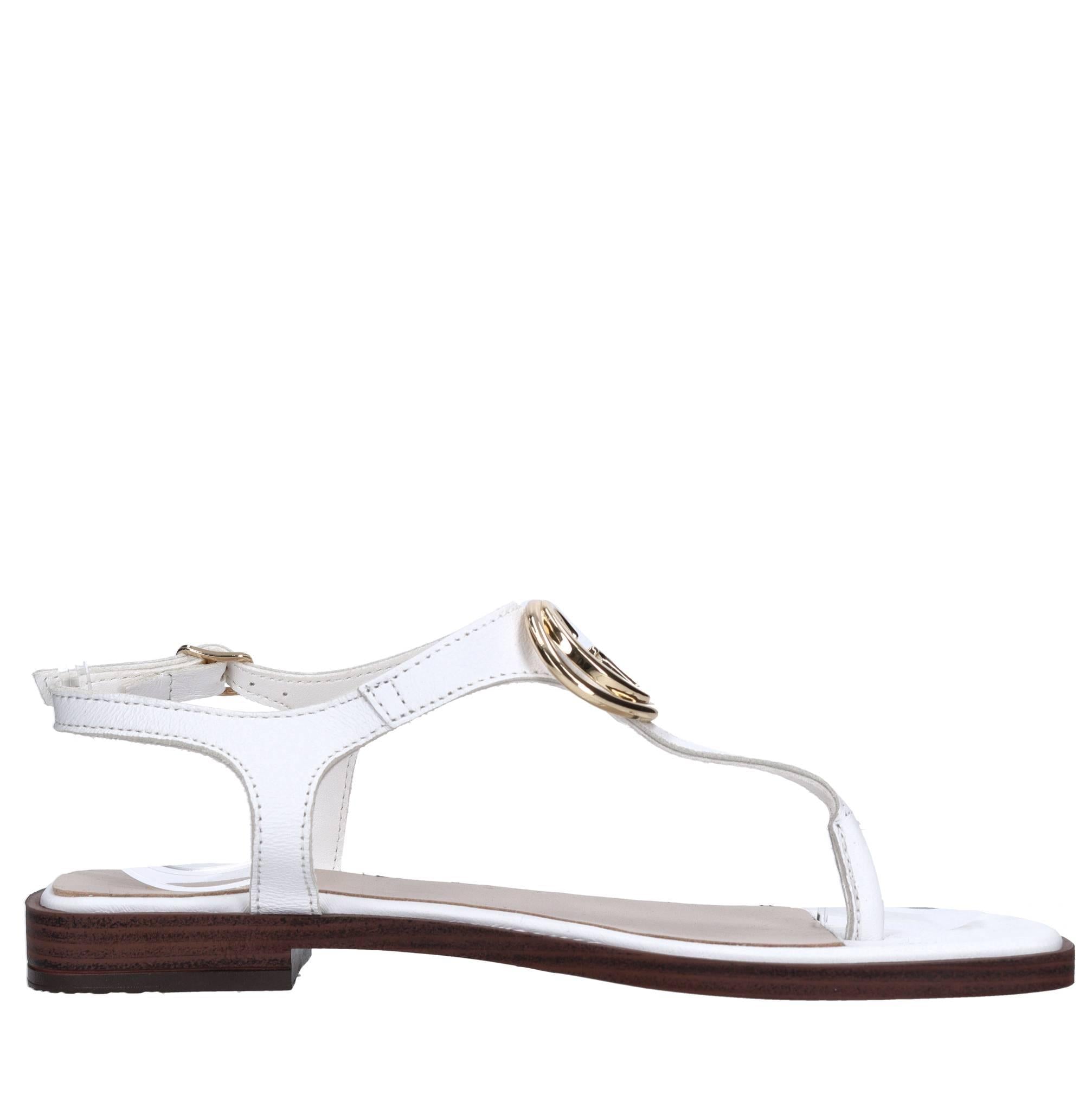 Sandali flat in pelle 