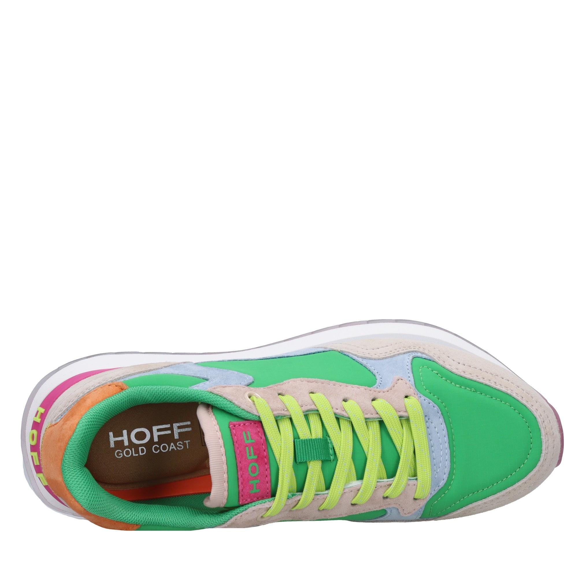 Sneakers in pelle e tessuto 
