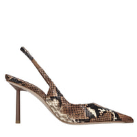 Décoletté slingback modello BELLA in pelle stampa pitone 