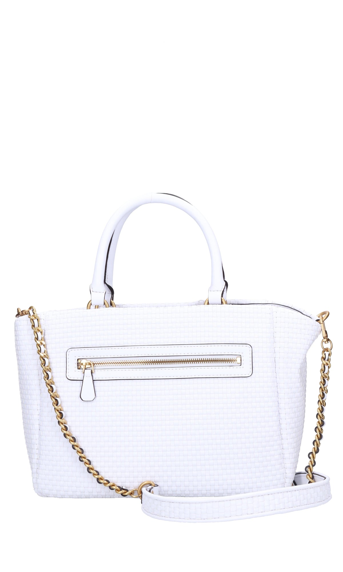 Borsa in ecopelle intrecciata 