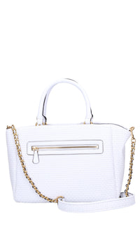Borsa in ecopelle intrecciata 