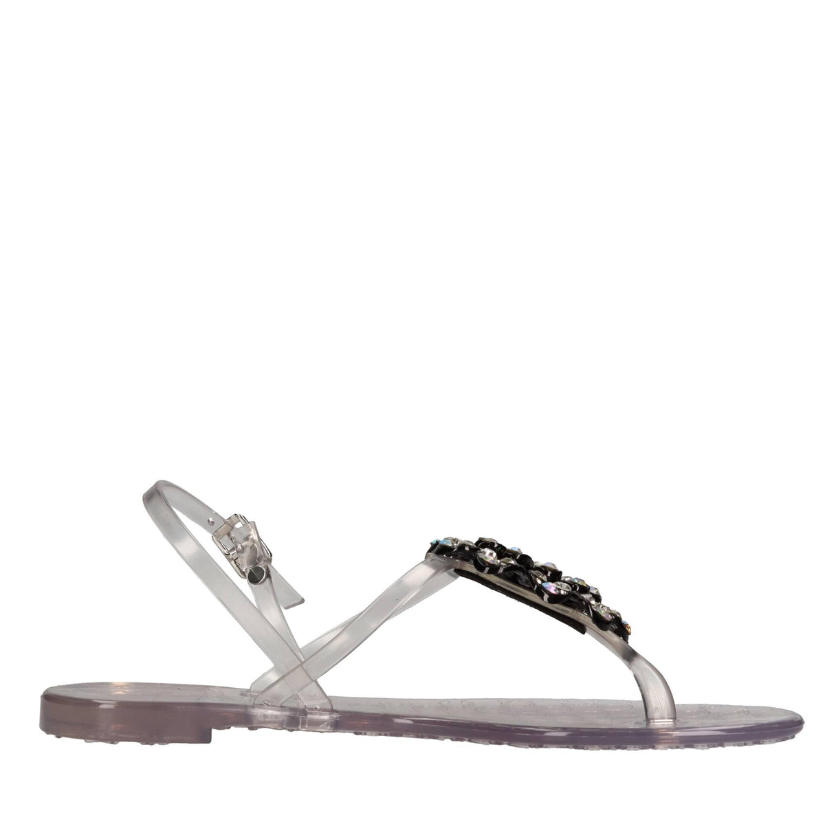 Sandali flat modello NUNZIA in plexi trasparente 