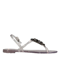 Sandali flat modello NUNZIA in plexi trasparente 