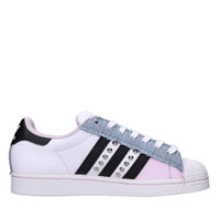 Sneakers in pelle e tessuto 