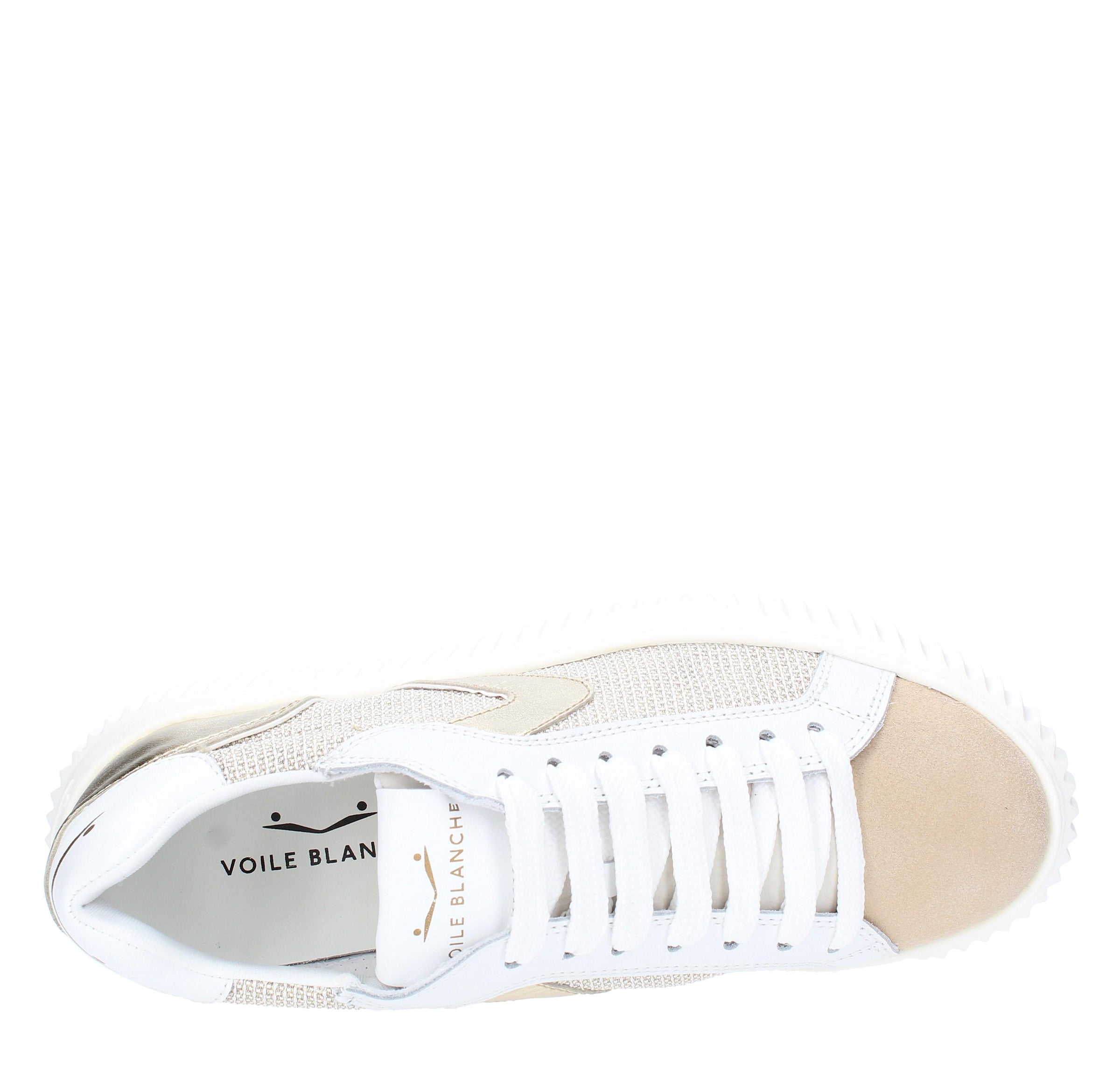 Sneakers in camoscio pelle e tessuto 