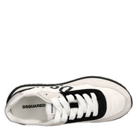Sneakers in pelle e tessuto 