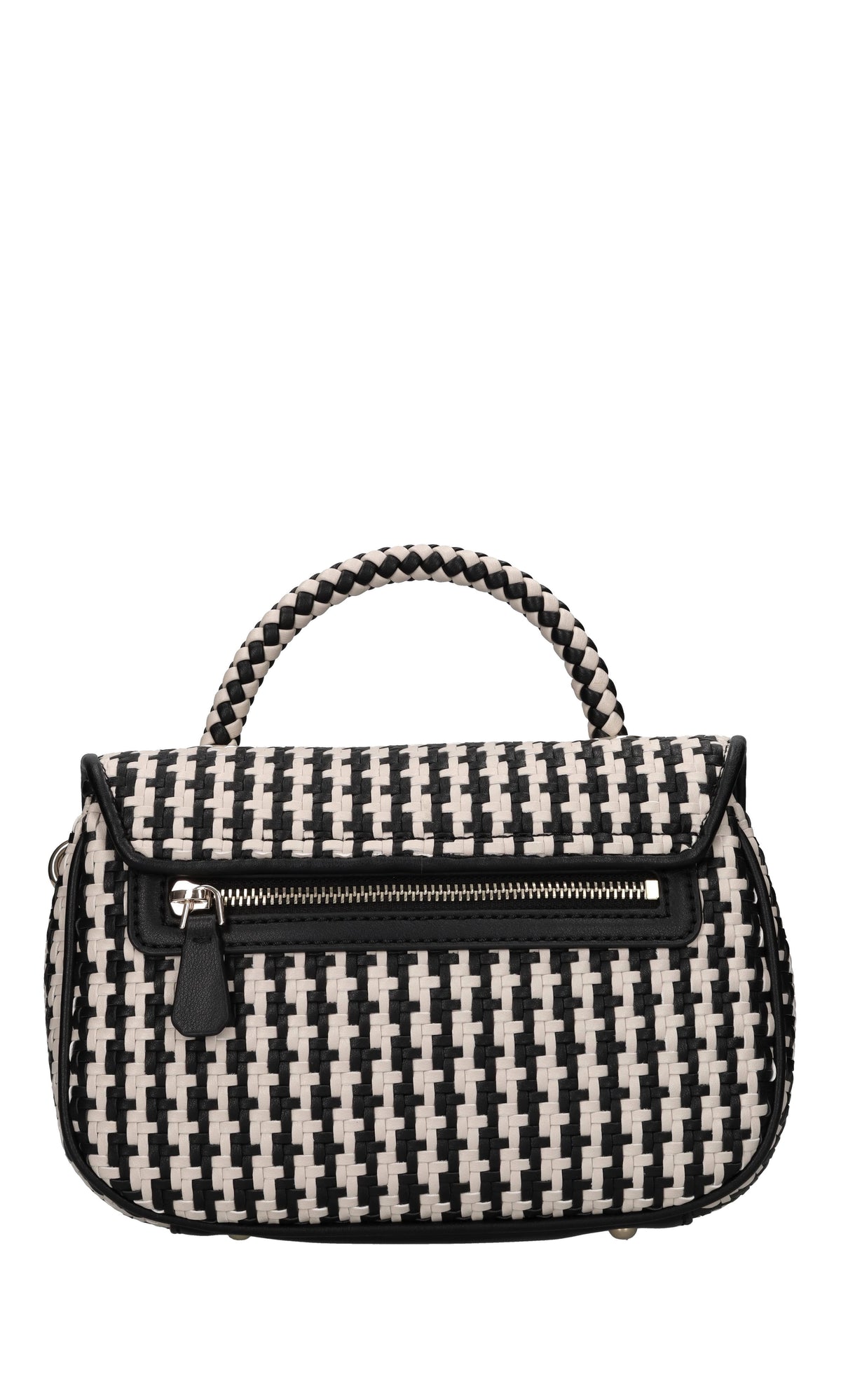 Borsa in ecopelle intrecciata 