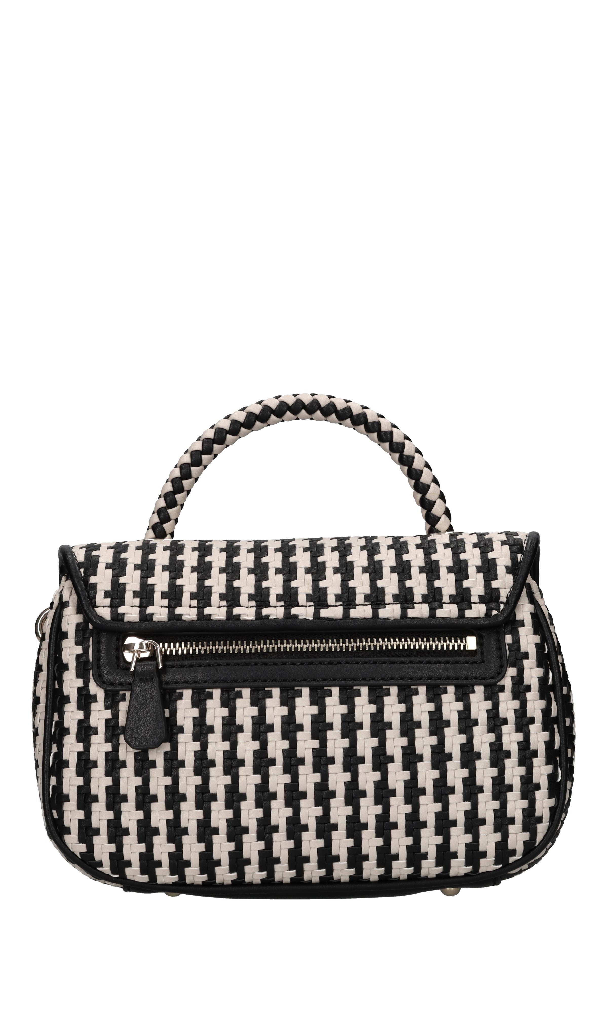Borsa in ecopelle intrecciata 