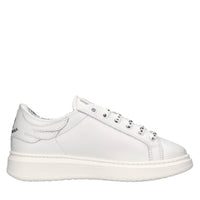 Sneakers in pelle e glitter 