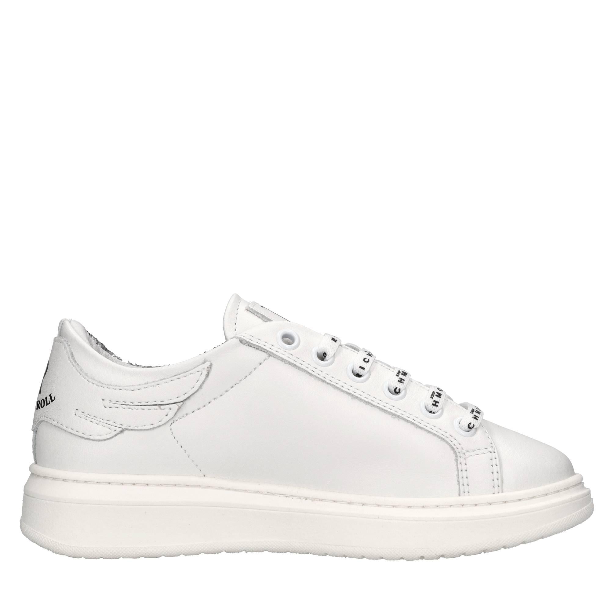Sneakers in pelle e glitter 