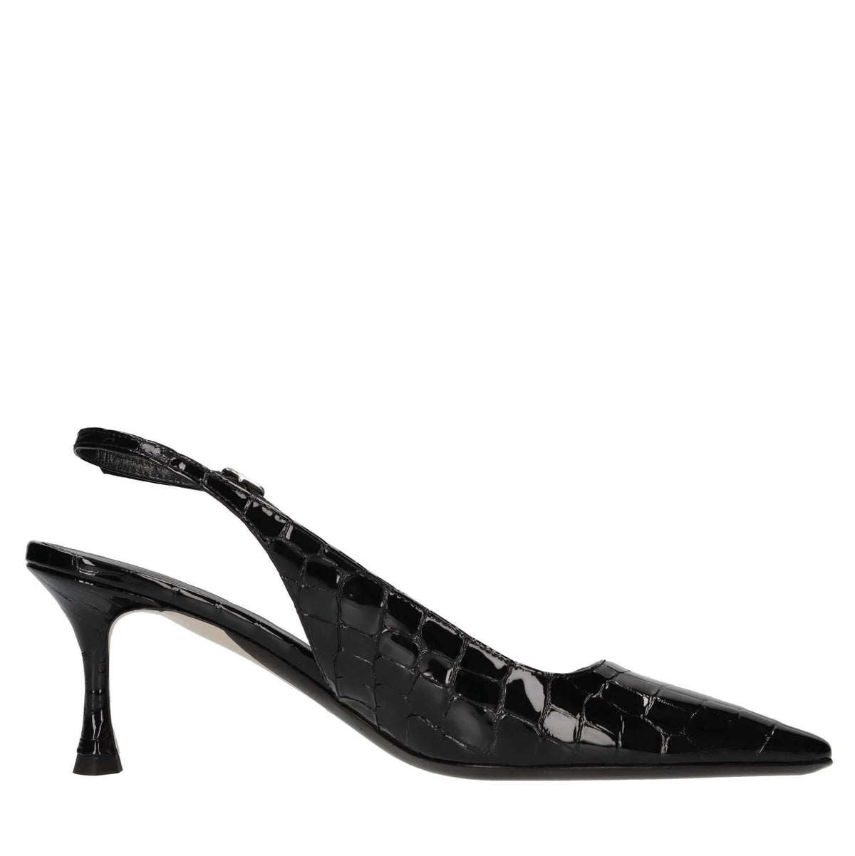 Décolleté slingback in pelle 