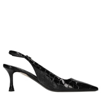 Décolleté slingback in pelle 