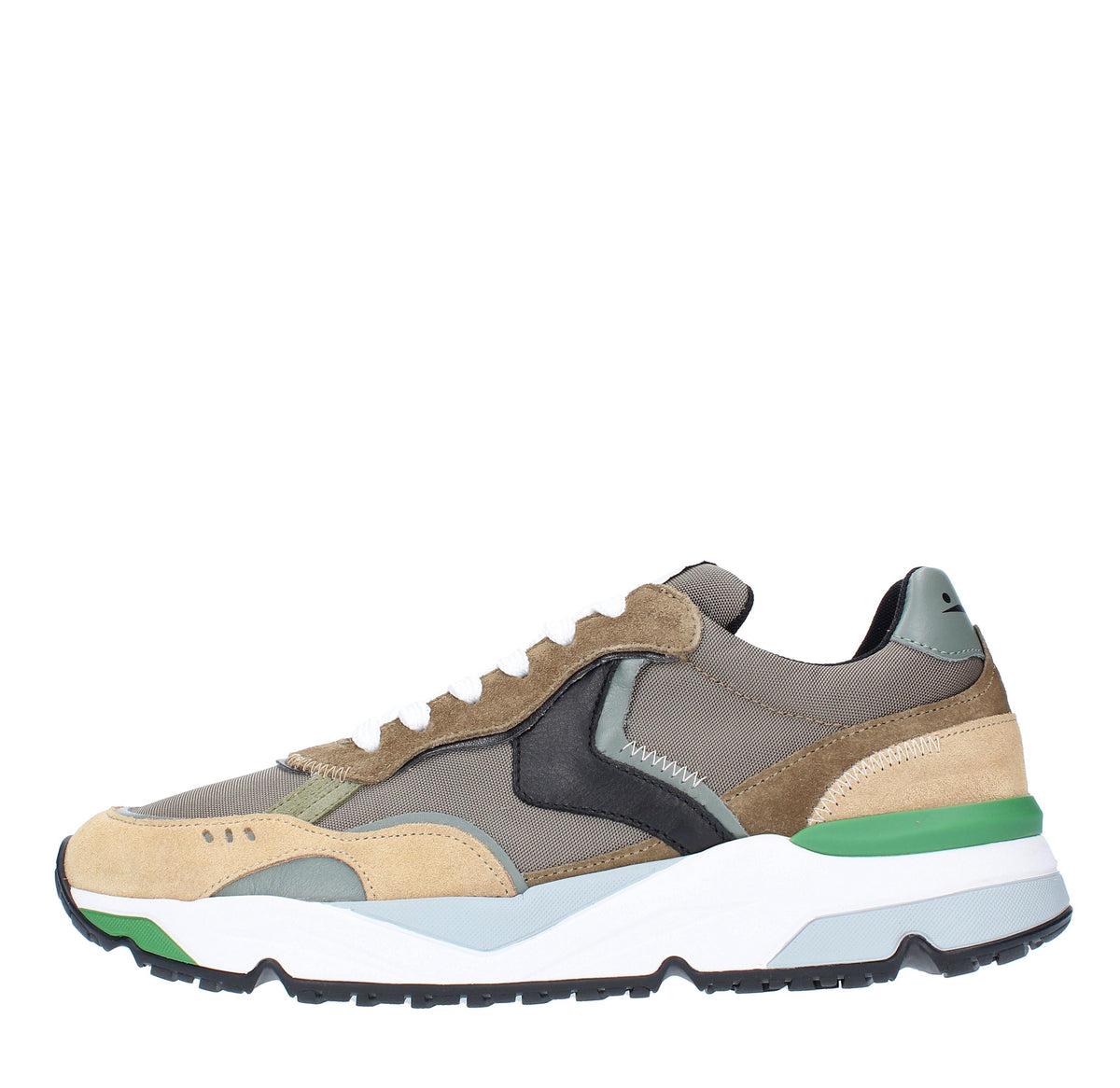 Sneakers VOILE BLANCHE modello KHILIAN in pelle, camoscio e tessuto 