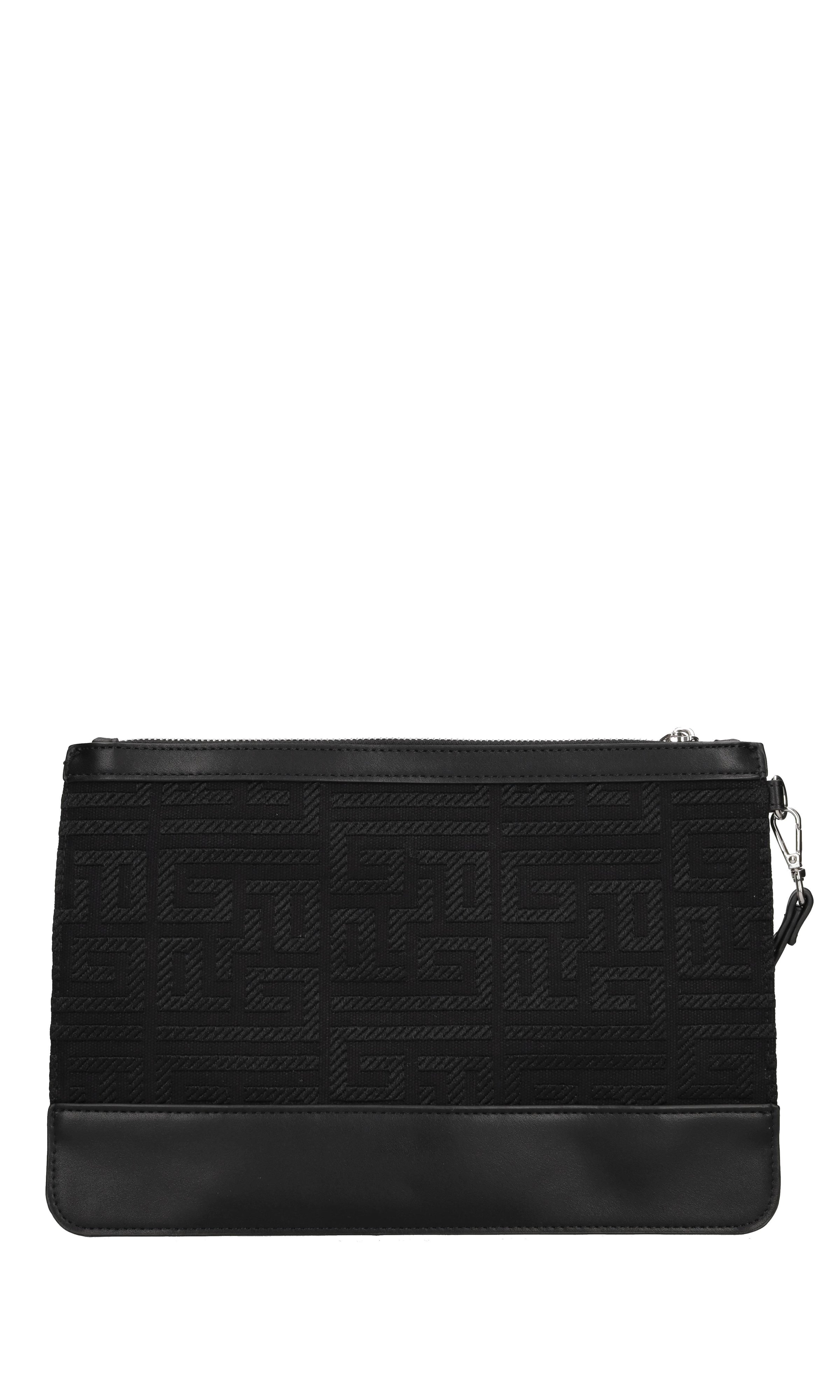 Borsa in ecopelle e tessuto 