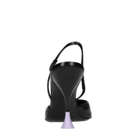 Décolleté slingback in pelle 