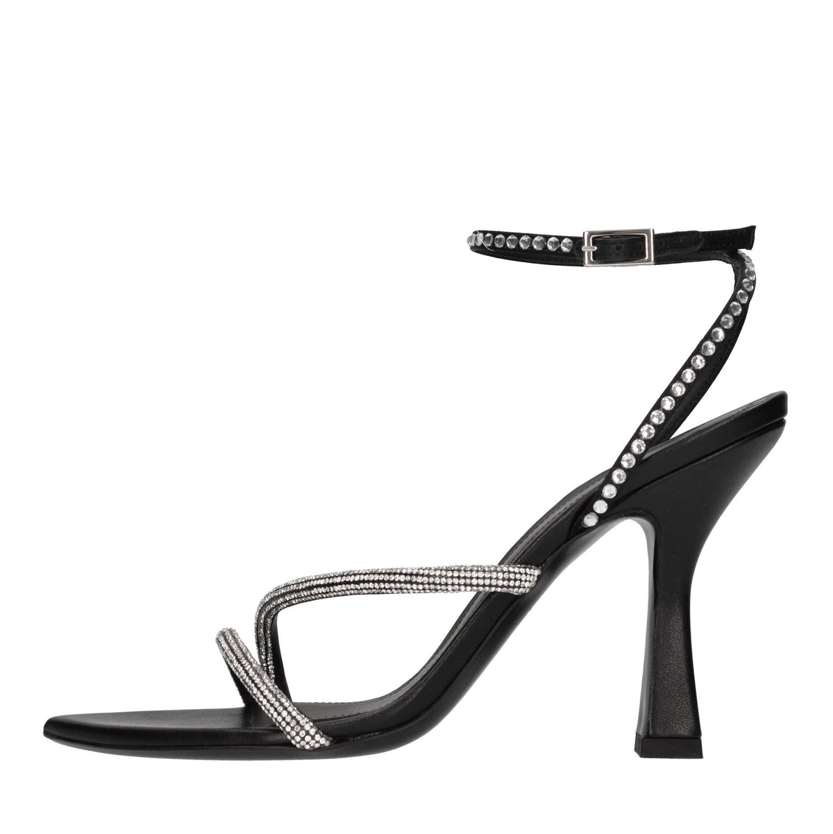 Sandali in pelle e strass 