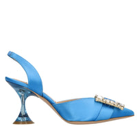 Décolleté slingback in raso 