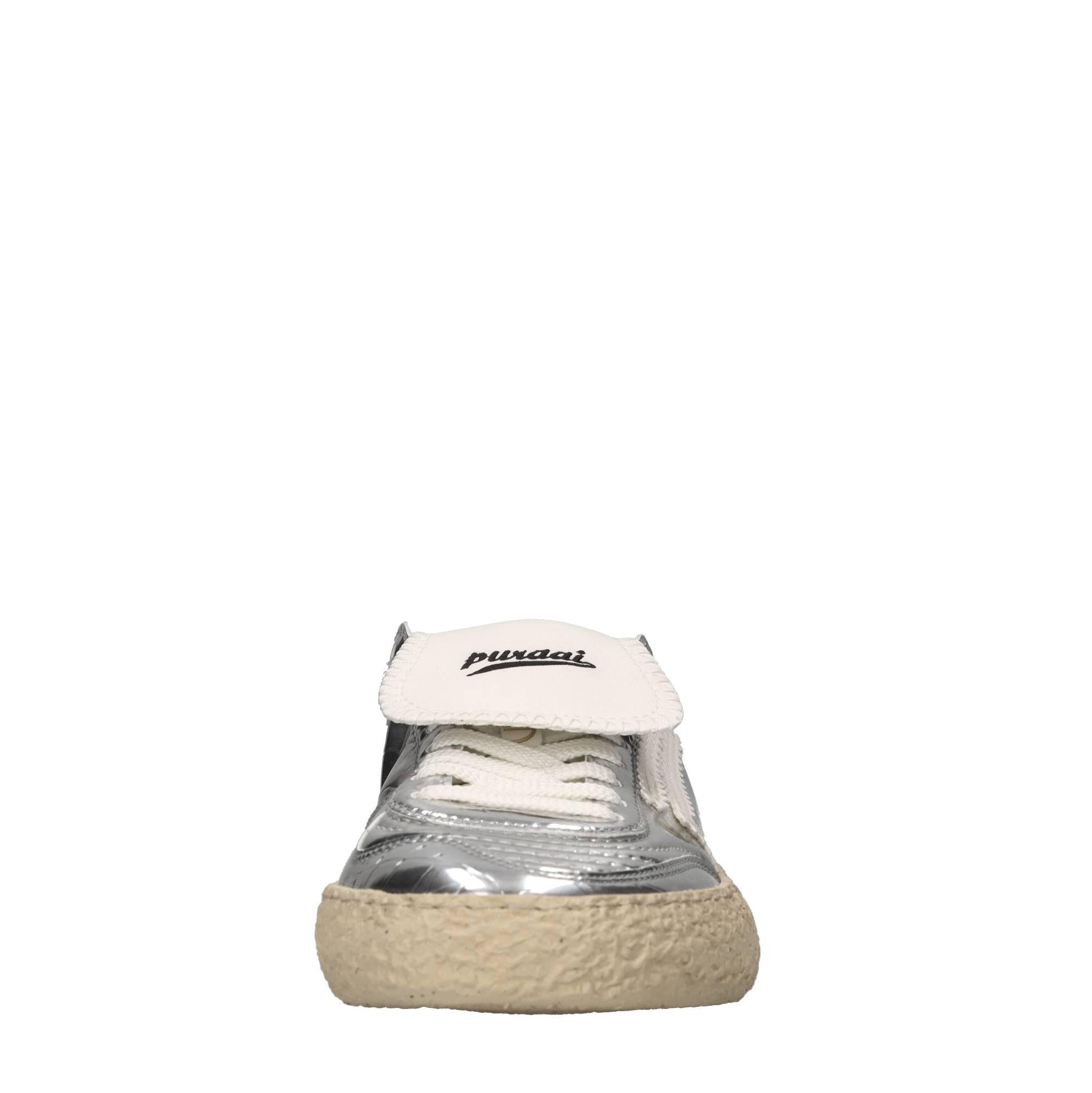 Sneakers in ecopelle e tessuto 