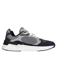 Sneakers in camoscio, ecopelle e tessuto 