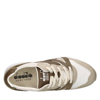 Sneakers in pelle,camoscio e tessuto 