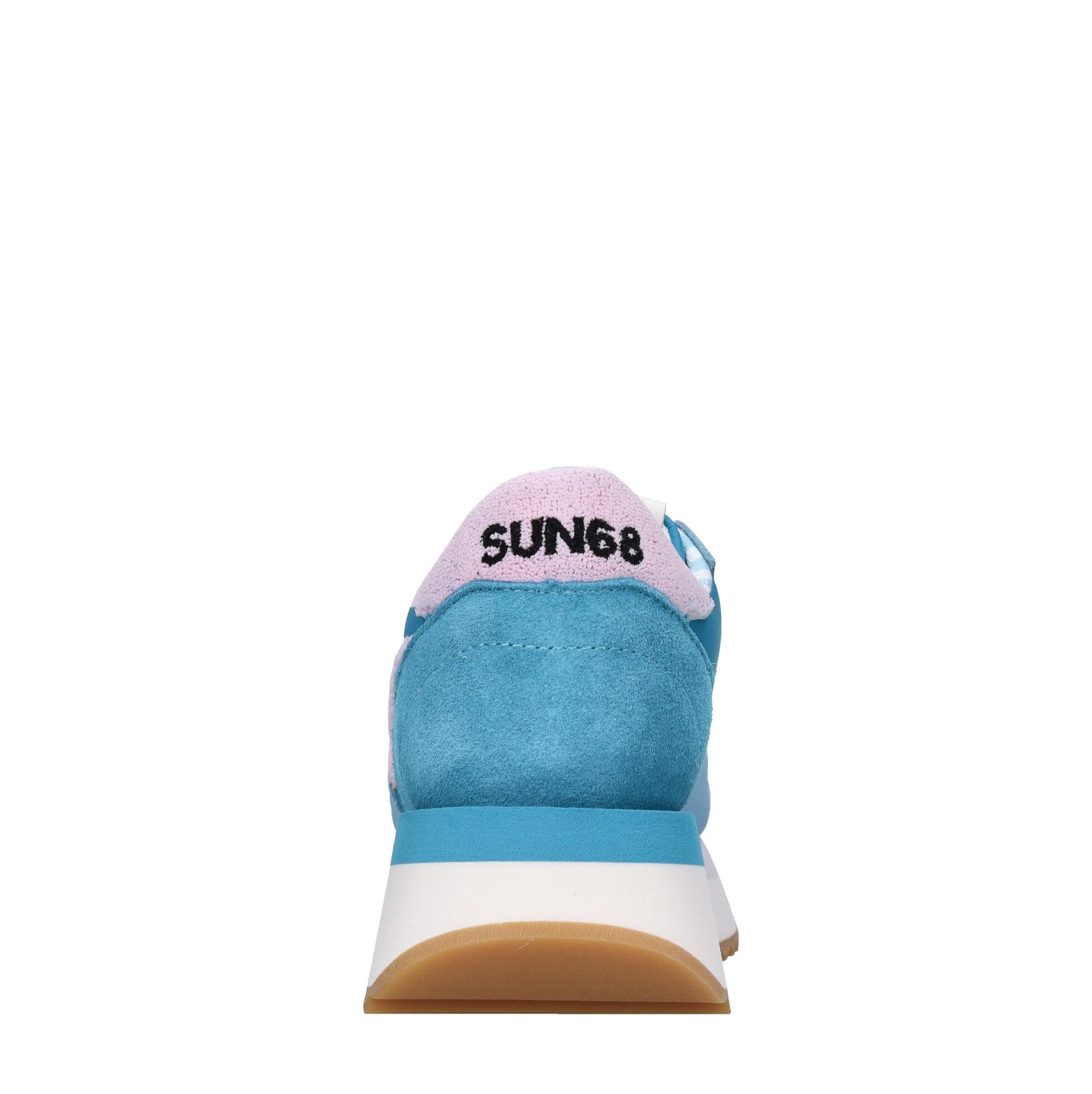 Sneakers in pelle e tessuto 
