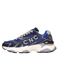 Sneakers in camoscio e tessuto 