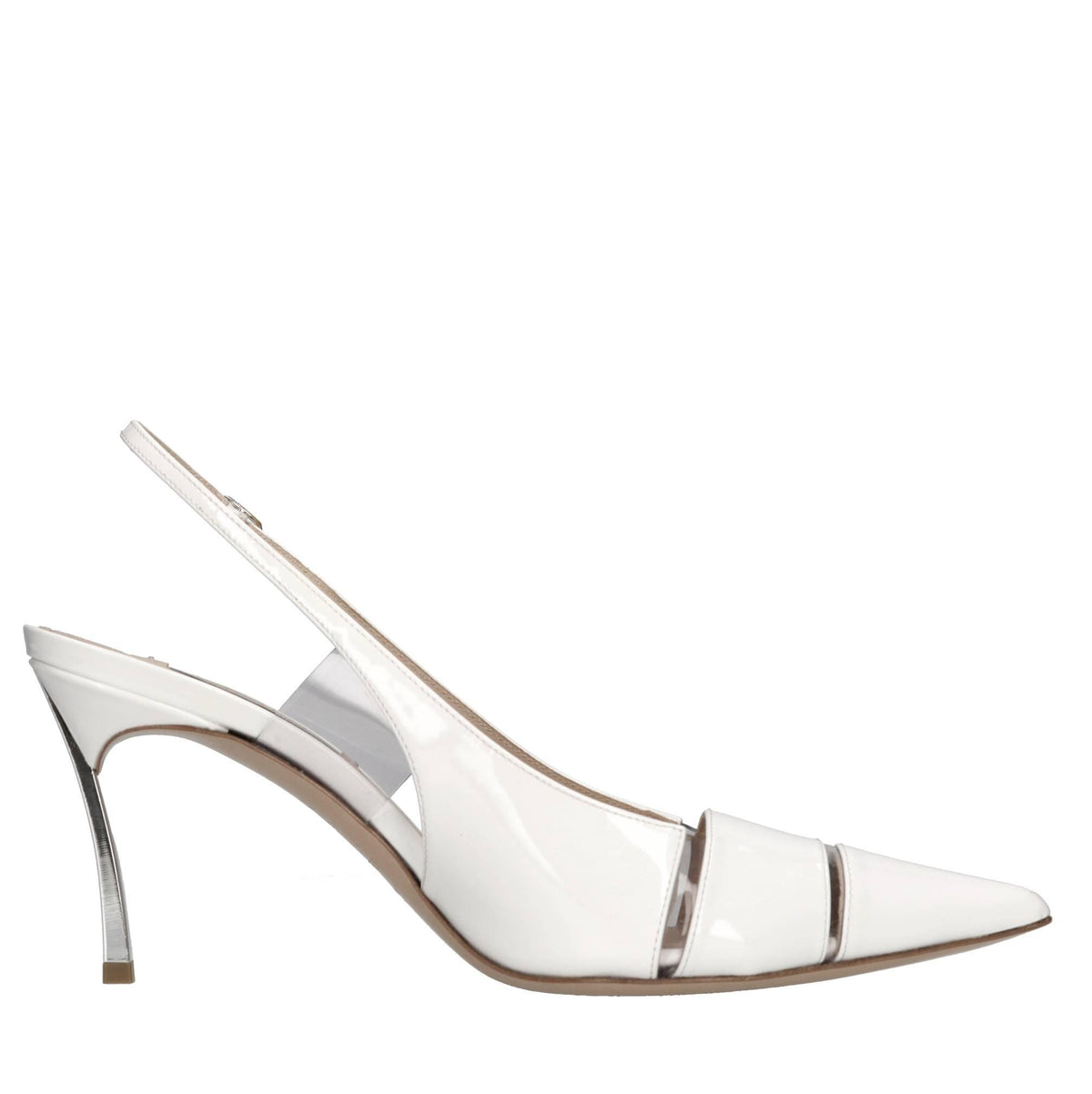Décolleté slingback Blade in vernice e plexi 