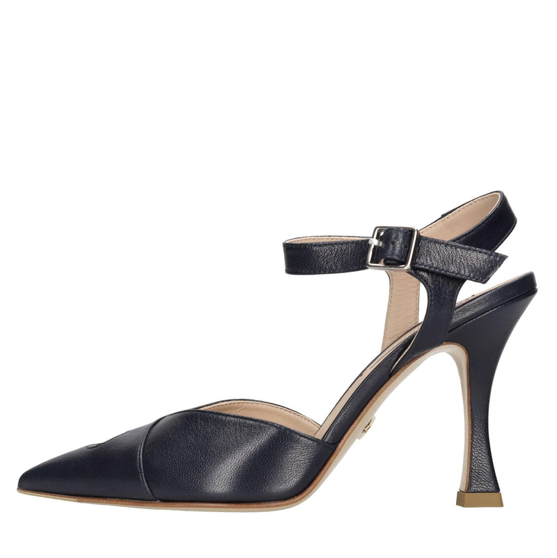 Décolleté slingback in pelle 