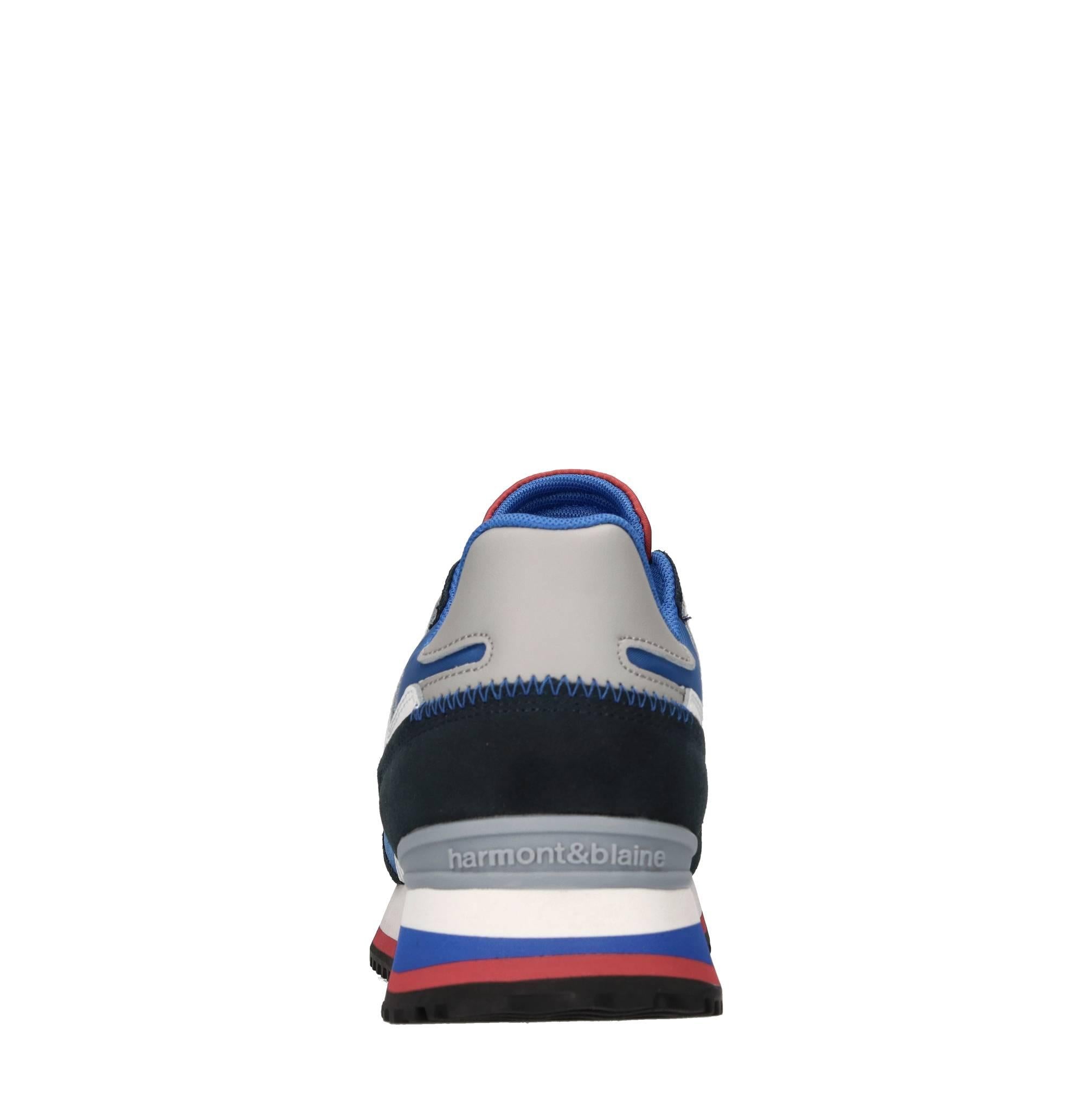 Sneakers in pelle e tessuto 