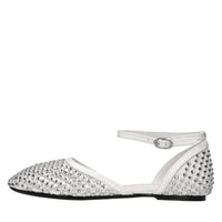 Ballerine Dollie in pelle tessuto e strass 