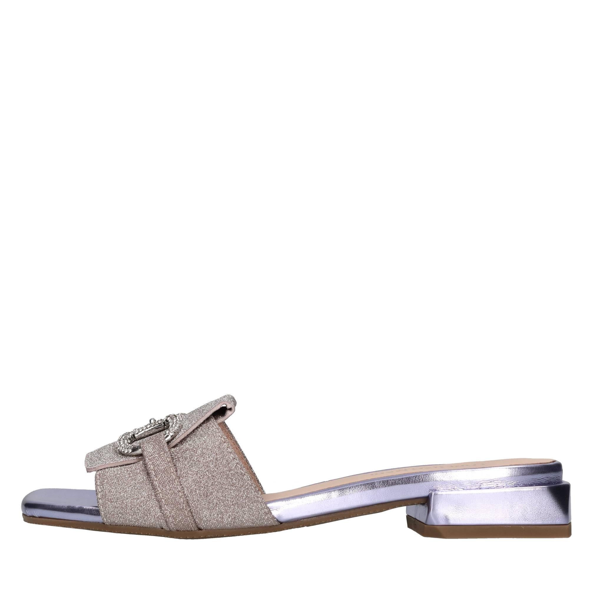 Mules in tessuto microglitter 