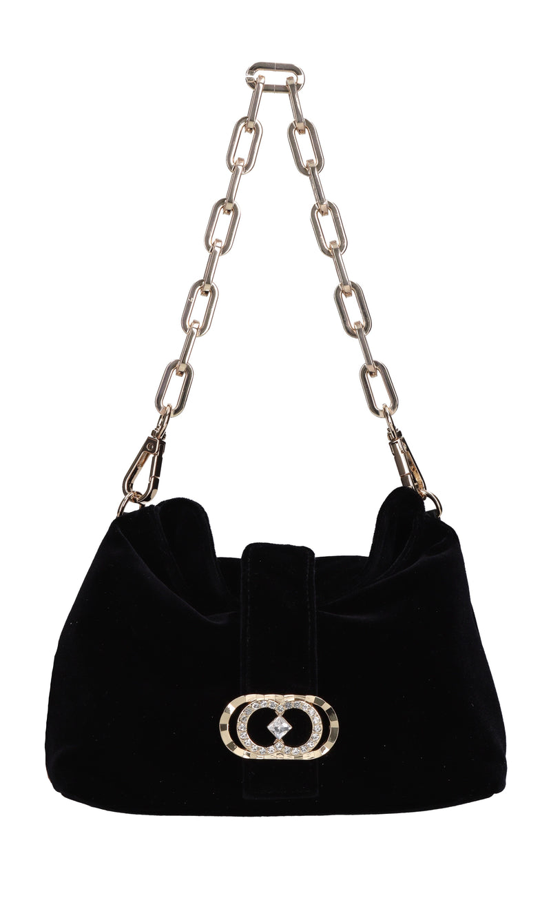 Borsa Night Edition in velluto 