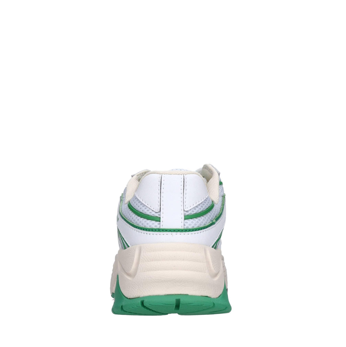 Sneakers in pelle ed tessuto 