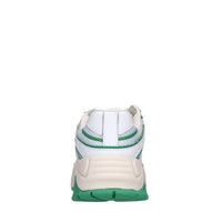 Sneakers in pelle ed tessuto 