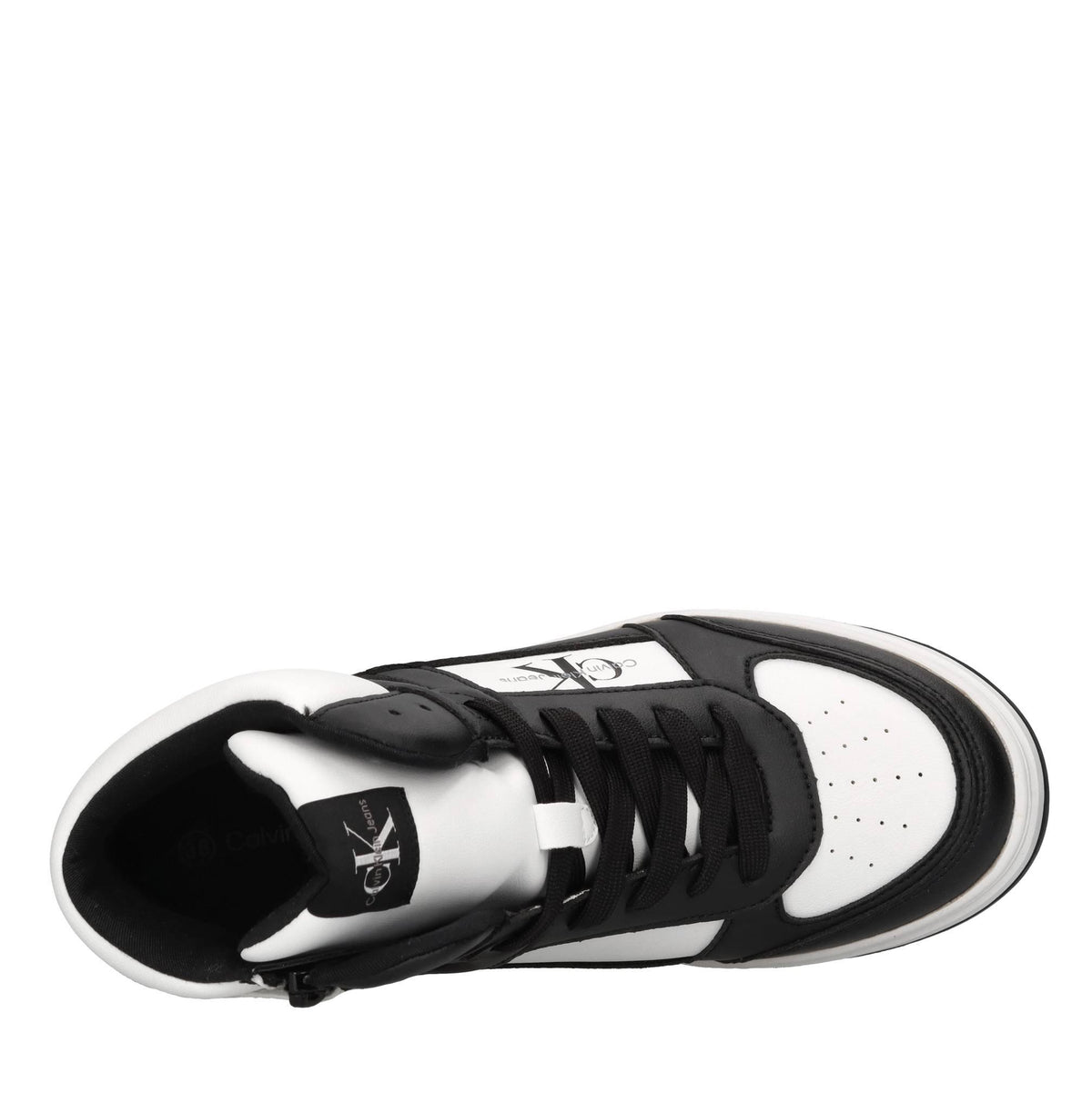 Sneakers in ecopelle e tessuto 