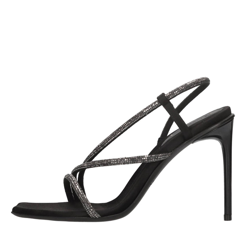 Sandali in raso e strass 