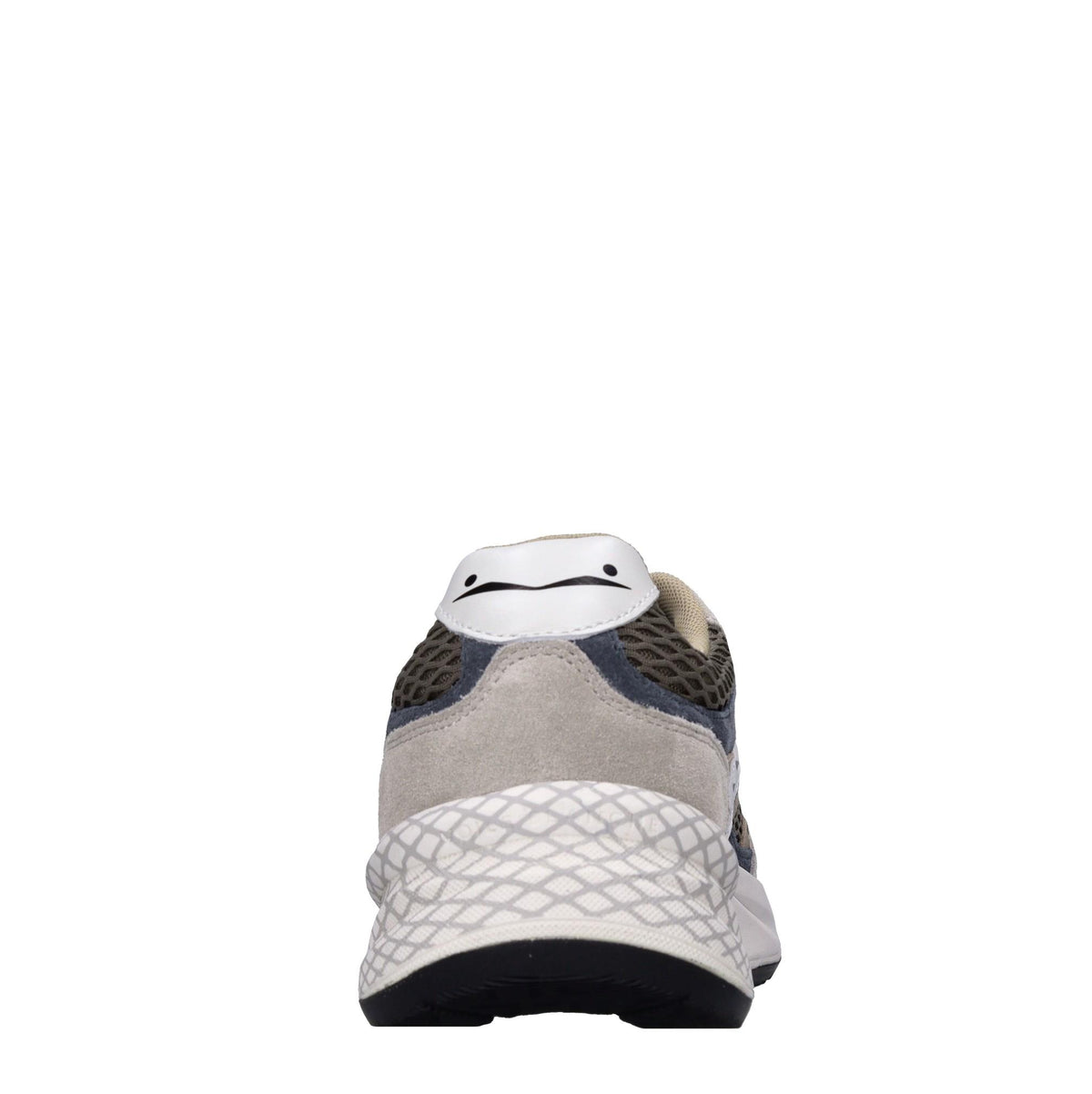 Sneakers in pelle e tessuto 
