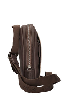 Borsa in ecopelle e tessuto 