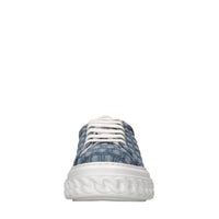 Sneakers Off road in tessuto jeans e pelle 