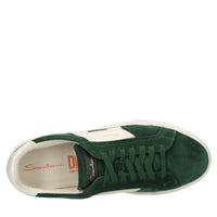 Sneakers in camoscio e pelle 
