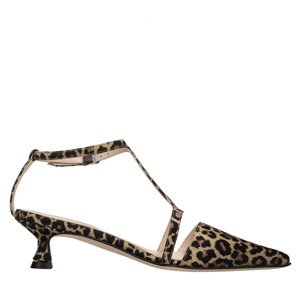 Décolleté slingback in tessuto 