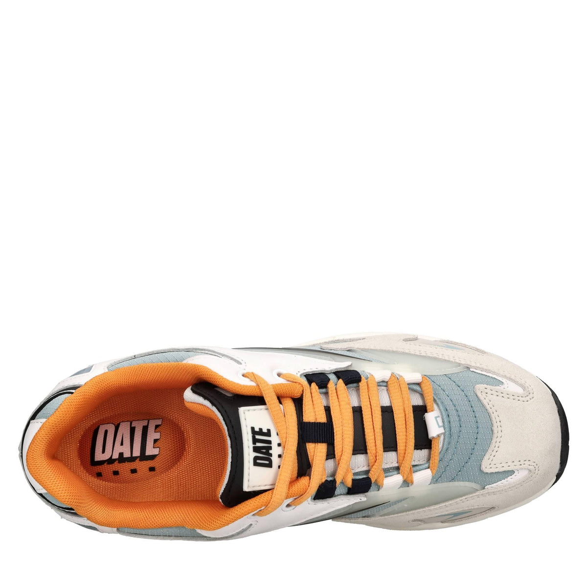 Sneakers in pelle e tessuto 