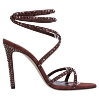 Sandali holly zoe in camoscio con strass 