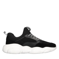 Sneakers in pelle e tessuto 