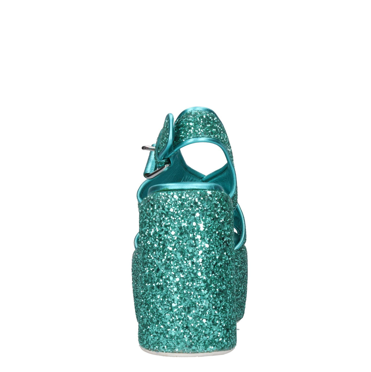 Sandali in pelle e glitter 
